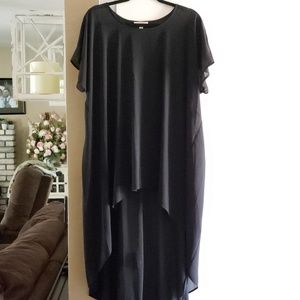 Black chiffon style tunic